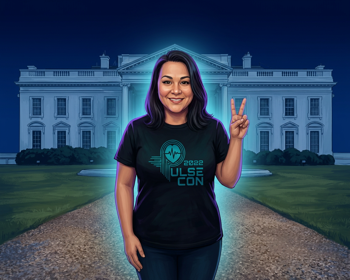 Carmen in front of the White House